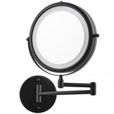 Zwarte LED Make-up Spiegel 20cm 5x Vergroting met Knikarm (34% Korting)