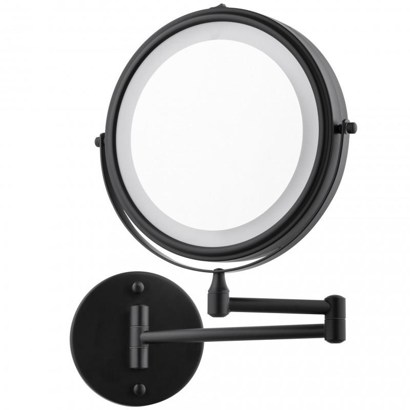 Zwarte LED Make-up Spiegel 20cm 5x Vergroting met Knikarm (34% Korting)