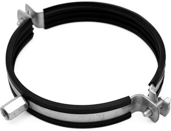 Ophangbeugel ronde ventilatiebuis Ø 160 mm | Rubberen afdichting | Trillingsdempend