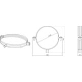 Ophangbeugel ronde ventilatiebuis Ø 160 mm | Rubberen afdichting | Trillingsdempend