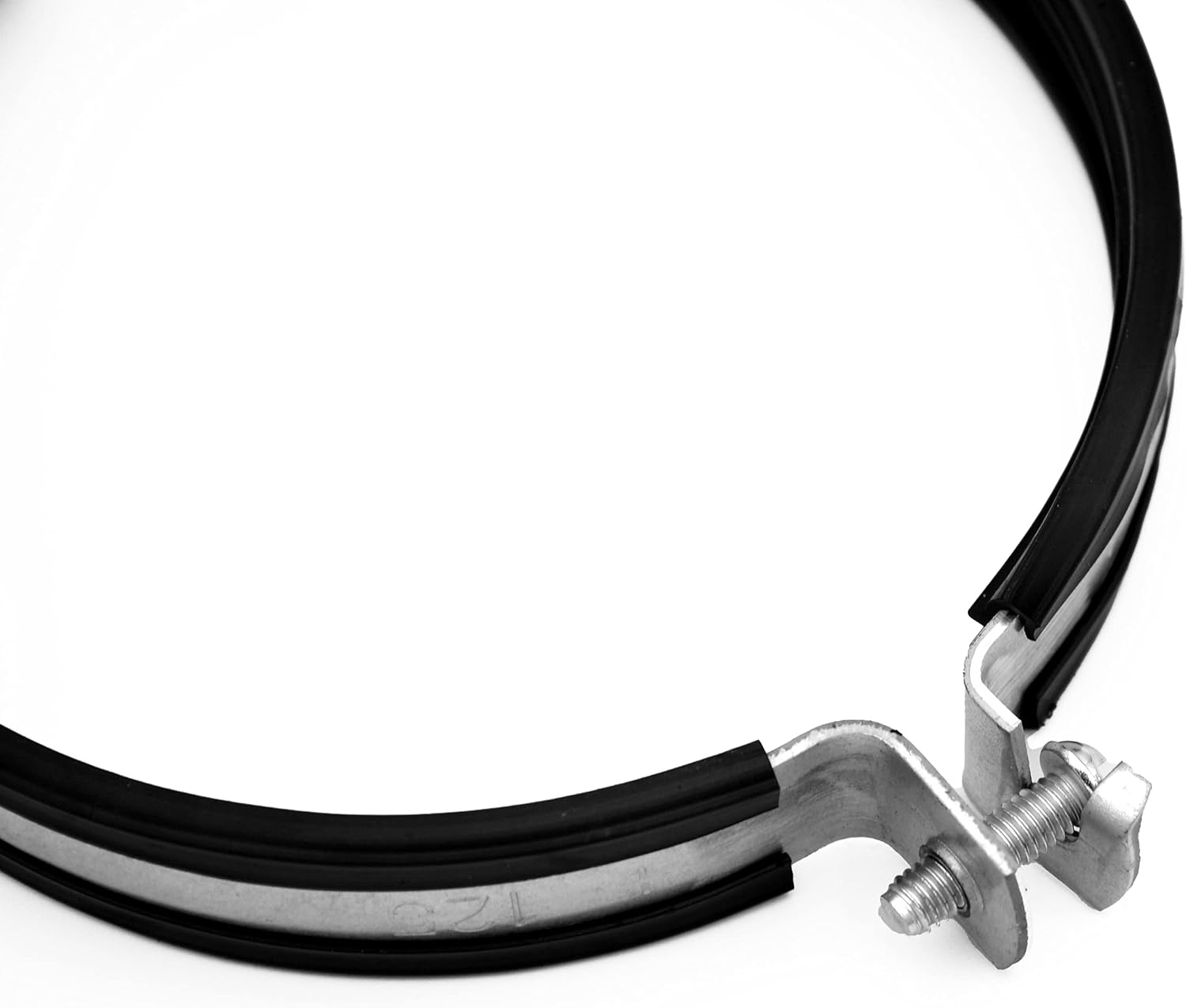 Ophangbeugel ronde ventilatiebuis Ø 160 mm | Rubberen afdichting | Trillingsdempend