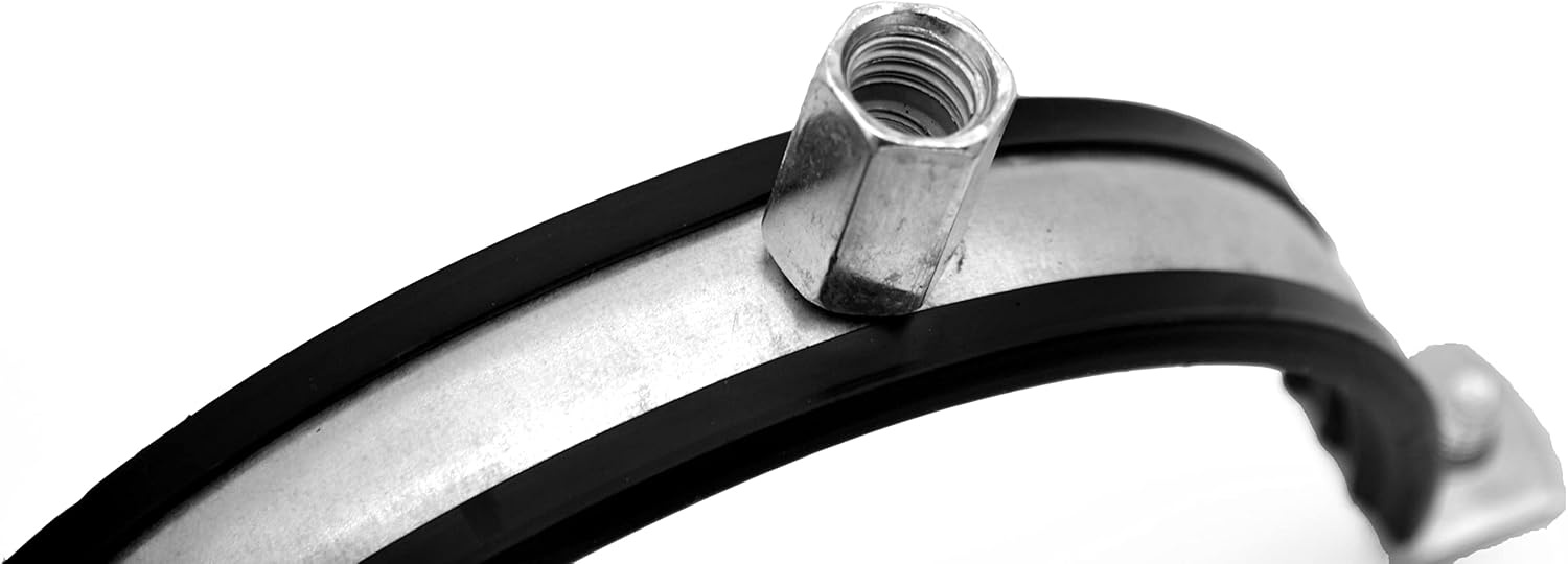 Ophangbeugel ronde ventilatiebuis Ø 160 mm | Rubberen afdichting | Trillingsdempend