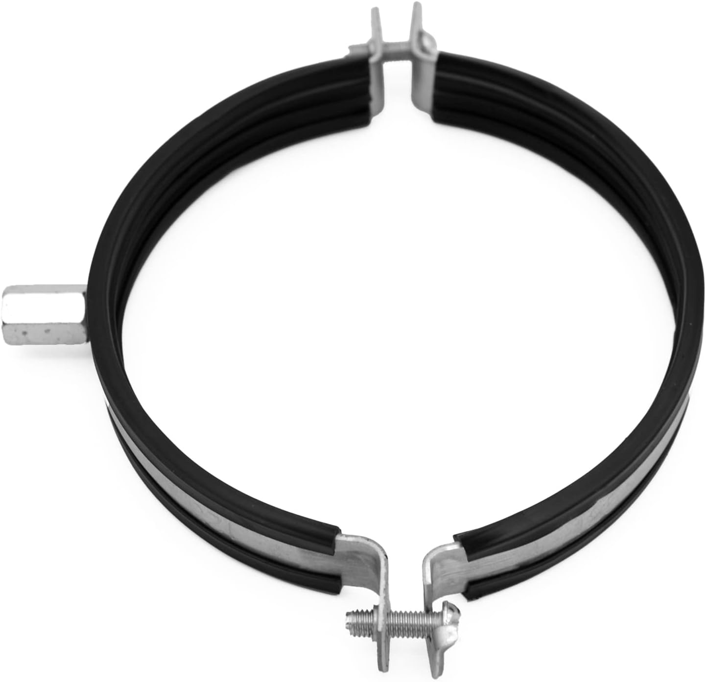 Ophangbeugel ronde ventilatiebuis Ø 160 mm | Rubberen afdichting | Trillingsdempend