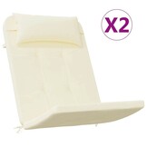 vidaXL Stoelkussens 2 st Adirondack oxford stof crèmekleurig