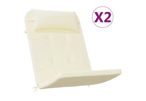 VidaXL Adirondack Stoelkussens Crème - 2 stuks - 34% Korting