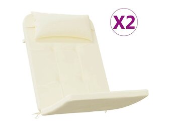 vidaXL Stoelkussens 2 st Adirondack oxford stof crèmekleurig