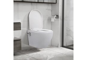 Hangend Bidettoilet Randloos Keramiek Wit - 35% Korting!