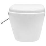 vidaXL Hangend toilet randloos met bidetfunctie keramiek wit