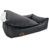 Hondenmand antraciet 100x70 cm - wasbaar hondenkussen - waterdicht hondenbed