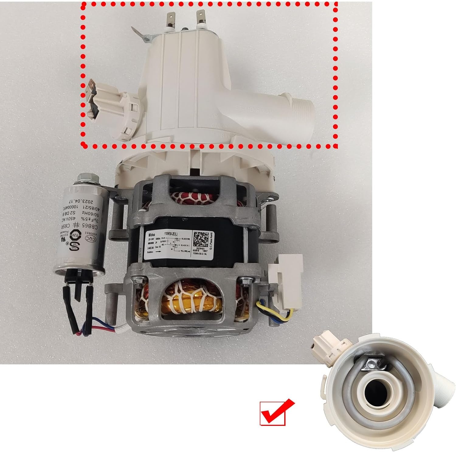 Verwarmingselement Vaatwasser Euromaid E14DWX Origineel OEM Vervangingsonderdeel