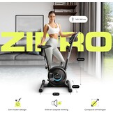 ZIPRO Hometrainer Fiets met 8-Niveaus Magnetische Weerstand, Smartphonehouder, LCD Monitor, Verstelbaar en Comfortabel Zadel, Fitnessbike voor Cardiotraining Thuis, Licht Fiets Hometrainer (One S)