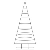 vidaXL Kerstdecoratie kerstboom 210 cm metaal zwart
