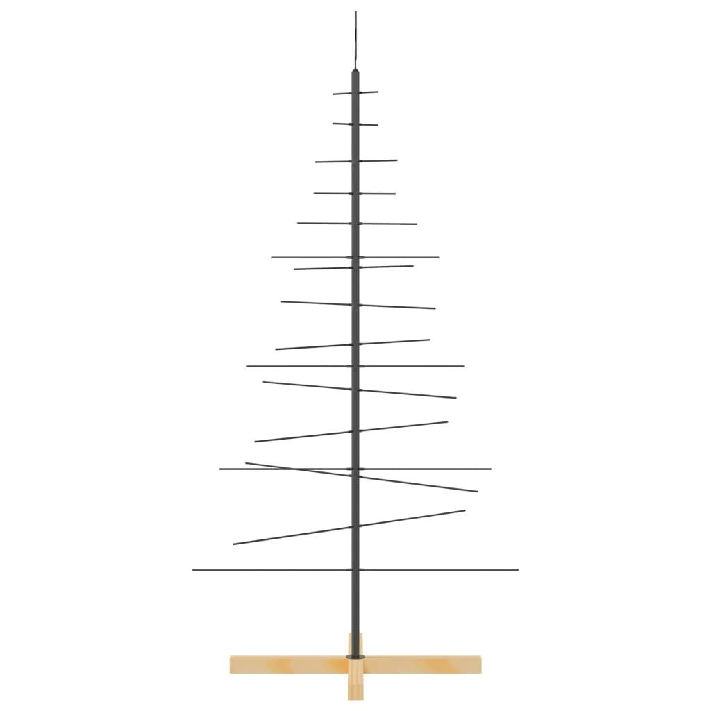 Moderne Metalen Kerstboom met Houten Basis 150 cm - 77% Korting