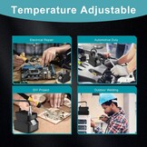 Cordless Soldering Iron for Makita 18 V (without battery), Professional Wireless Soldering Iron with 12 Seconds Fast Heating Time, Adjustable from 0-500 °C, LED Display, Precision Welding