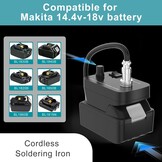Cordless Soldering Iron for Makita 18 V (without battery), Professional Wireless Soldering Iron with 12 Seconds Fast Heating Time, Adjustable from 0-500 °C, LED Display, Precision Welding