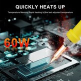 Cordless Soldering Iron for Makita 18 V (without battery), Professional Wireless Soldering Iron with 12 Seconds Fast Heating Time, Adjustable from 0-500 °C, LED Display, Precision Welding