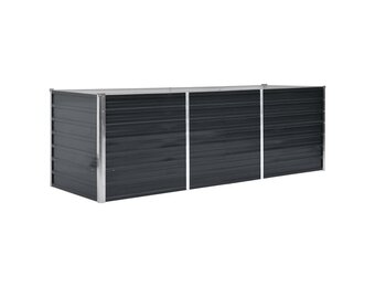 vidaXL Plantenbak verhoogd 240x80x77 cm gegalvaniseerd staal antraciet