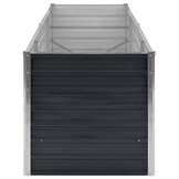 vidaXL Plantenbak verhoogd 240x80x77 cm gegalvaniseerd staal antraciet