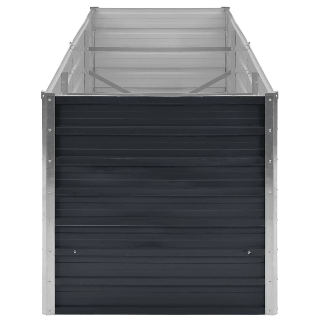vidaXL Plantenbak verhoogd 240x80x77 cm gegalvaniseerd staal antraciet