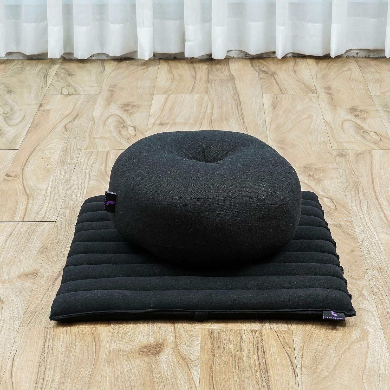 Leewadee Compact Zafu & Zabuton Meditatieset - Klein Kapok Meditatiekussen Yoga Zen Zazen