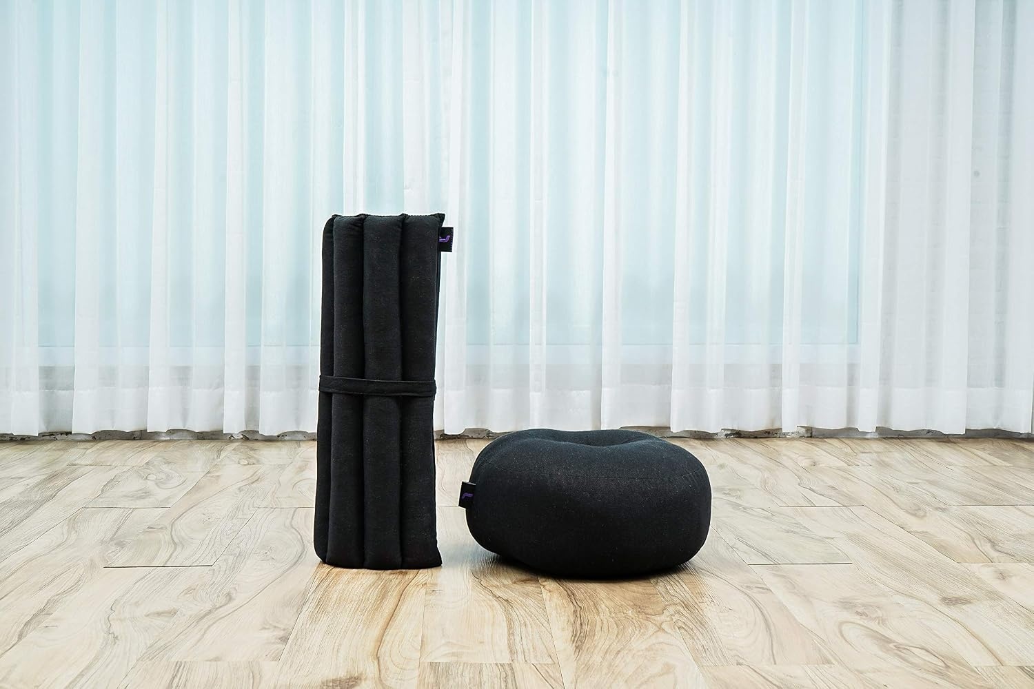 Leewadee Compact Zafu & Zabuton Meditatieset - Klein Kapok Meditatiekussen Yoga Zen Zazen