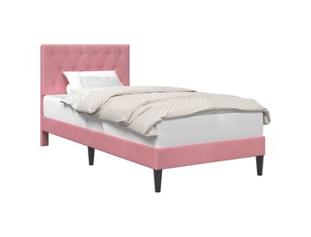 vidaXL Bedframe met hoofdeinde Roze 90 x 200 cm Fluweel