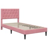 vidaXL Bedframe met hoofdeinde Roze 90 x 200 cm Fluweel
