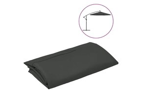 Antraciet Zweefparasol Doek 300 cm (33% Korting)