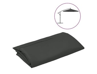 Antraciet Zweefparasol Doek 300 cm (33% Korting)