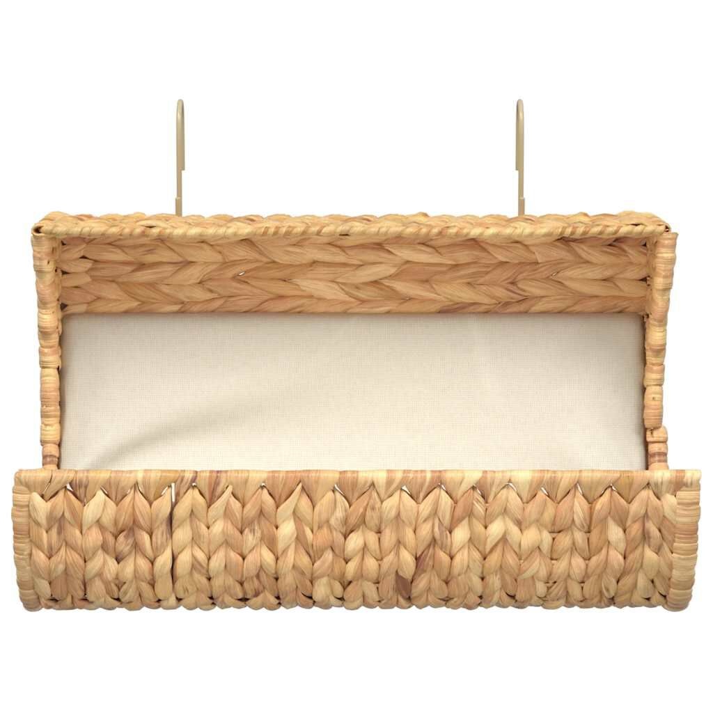 vidaXL Kattenbed met kussen 37x20x20 cm waterhyacint