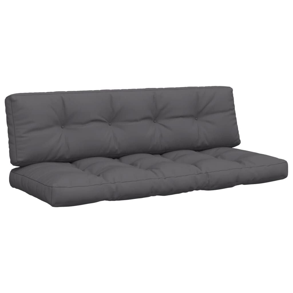 vidaXL Palletkussens 2 st stof antracietkleurig