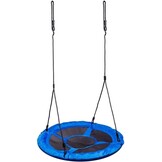 Nestschommel blauw van 600D polyester 95 cm diameter schommel inclusief touwen