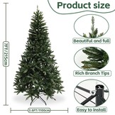 Kunstkerstboom Groen 220 cm - Realistische Spar met Hoge Naalddichtheid | 34% Korting!