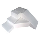 Zachte Schuimglijbaan 40cm Wit - Modulaire Speelset 35% Korting