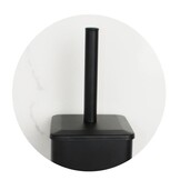 WC Rolhouder met Toiletborstel - Zwart Staal - 20x80cm - 33% Korting