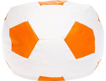 Voetbal Zitzak Ecoleer Oranje/Wit Ø 90 cm - 37% Korting!