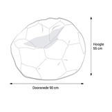 Voetbal Zitzak Ecoleer Oranje/Wit Ø 90 cm - 37% Korting!