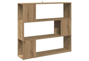 Boekenkast/Kamerscherm met 3 Niveaus - Artisanaal Eiken (46% Korting)