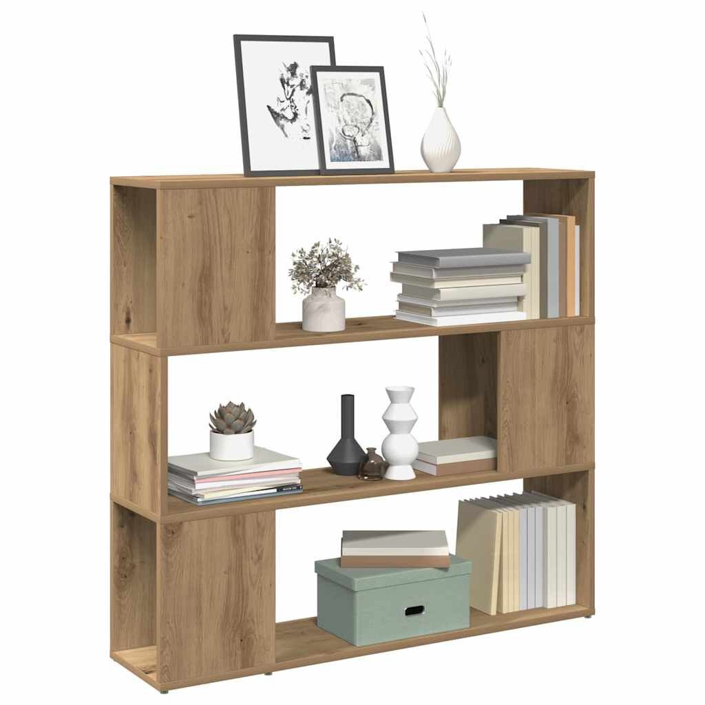 Boekenkast/Kamerscherm 100x24x94 cm Artisanaal Eiken - 34% Korting!