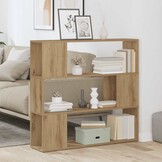 Boekenkast/Kamerscherm 100x24x94 cm Artisanaal Eiken - 34% Korting!