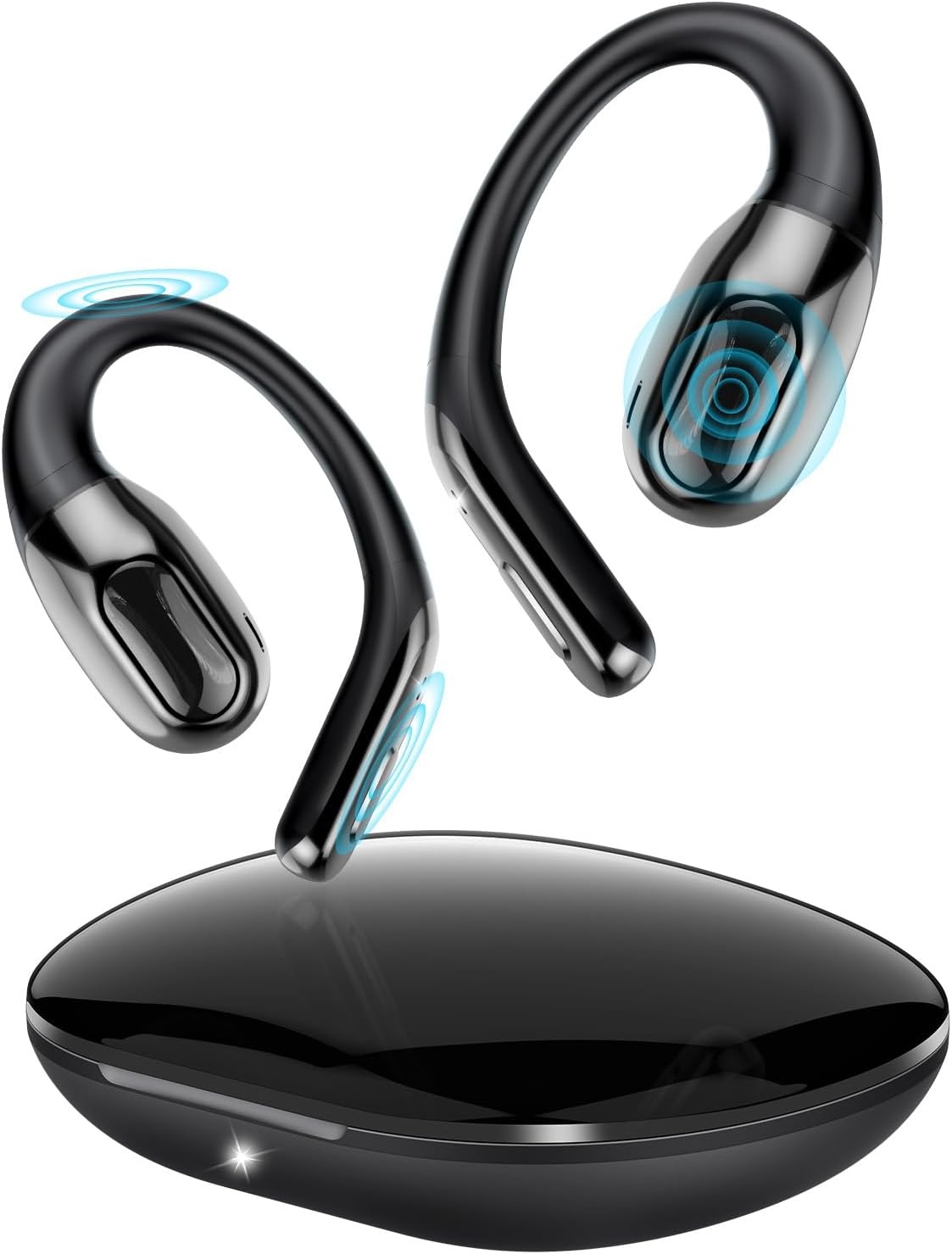 Open-Ear Koptelefoon: 45u Batterij, IPX7 Waterdicht, Bluetooth 5.3 met ENC Microfoon