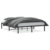 VidaXL Bedframe Metaal Zwart 160x200 cm - 35% Korting