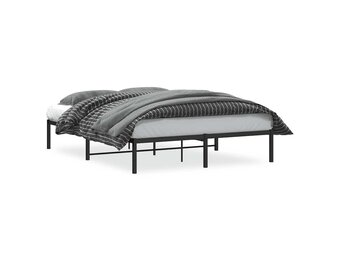 VidaXL Bedframe Metaal Zwart 160x200 cm - 35% Korting