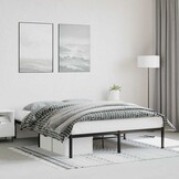 VidaXL Bedframe Metaal Zwart 160x200 cm - 35% Korting