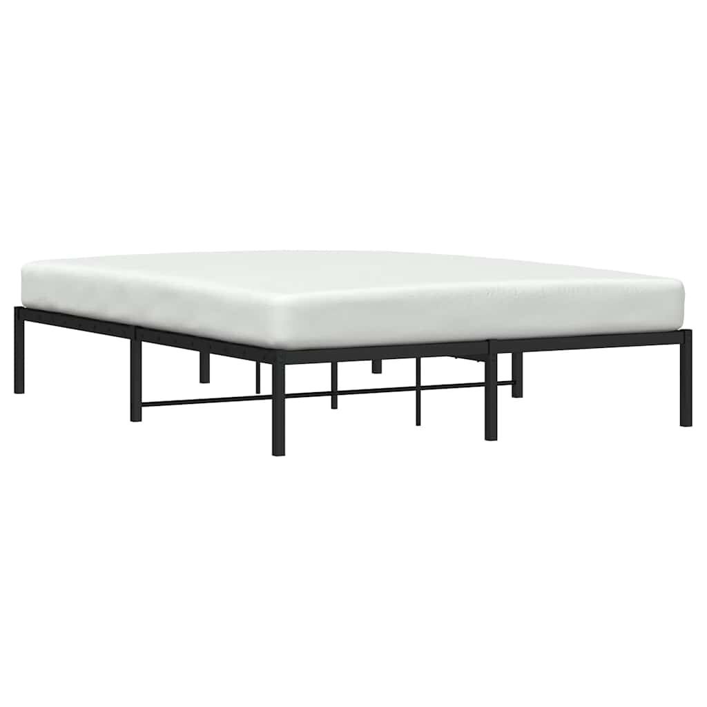 VidaXL Bedframe Metaal Zwart 160x200 cm - 35% Korting