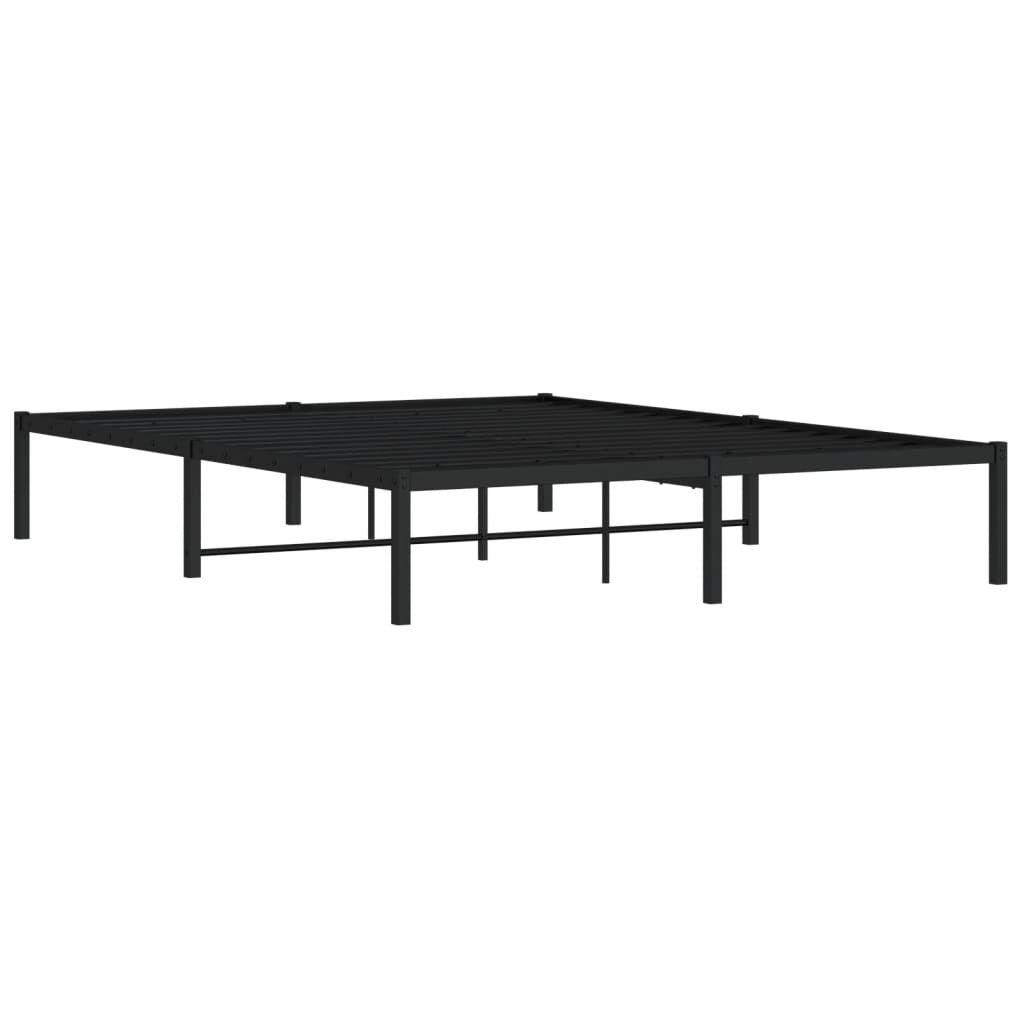 VidaXL Bedframe Metaal Zwart 160x200 cm - 35% Korting