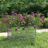 Verhoogde Plantenbak Staal 100x40x45 cm Zilver - 39% Korting
