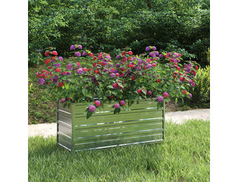 Verhoogde Plantenbak Staal 100x40x45 cm Zilver - 39% Korting