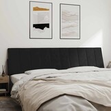 vidaXL Hanko Hoofdbordkussen 200cm Fluweel Zwart - 34% Korting