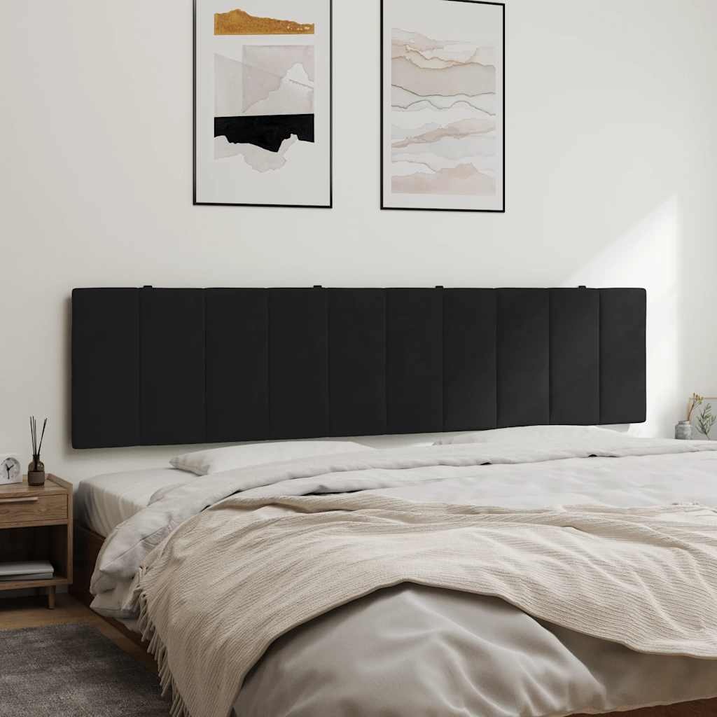 vidaXL Hanko Hoofdbordkussen 200cm Fluweel Zwart - 34% Korting